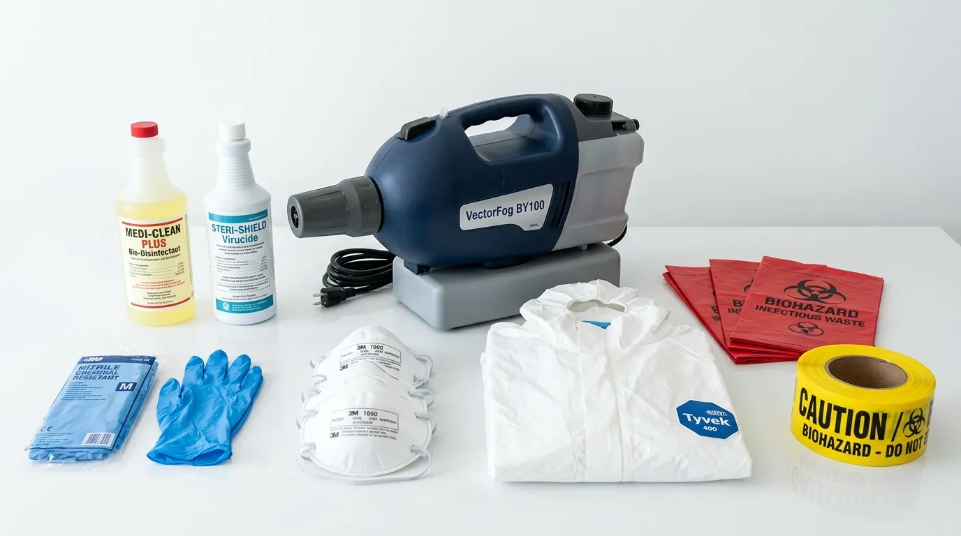 Professional biohazard remediation crew working in Adams Morgan